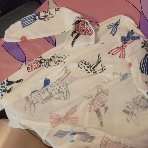 Size Small White Rabbit Hoodie ACDC Rag Lolita Japan Jfashion Kawaii Harajuku - Picture 11 of 12